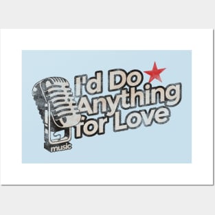 I'd Do Anything for Love - Vintage Karaoke song Posters and Art